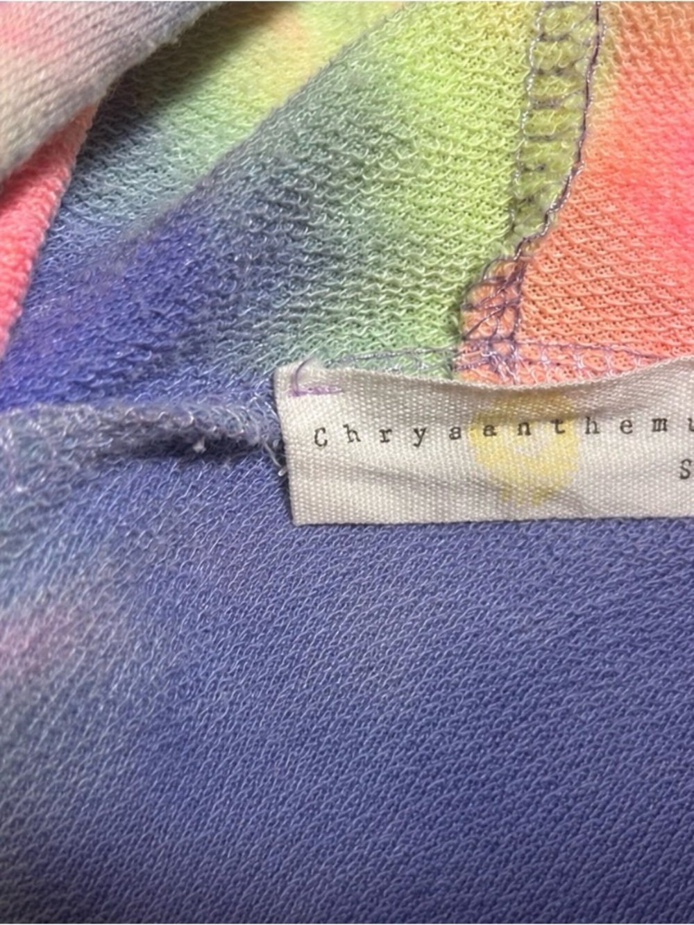 Vici Tie-Dye Zip Hoodie in Purple, Pink & Lime - Picture 3 of 3